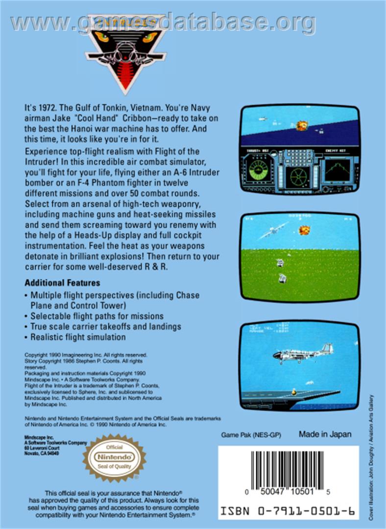 Flight of the Intruder - Nintendo NES - Artwork - Box Back