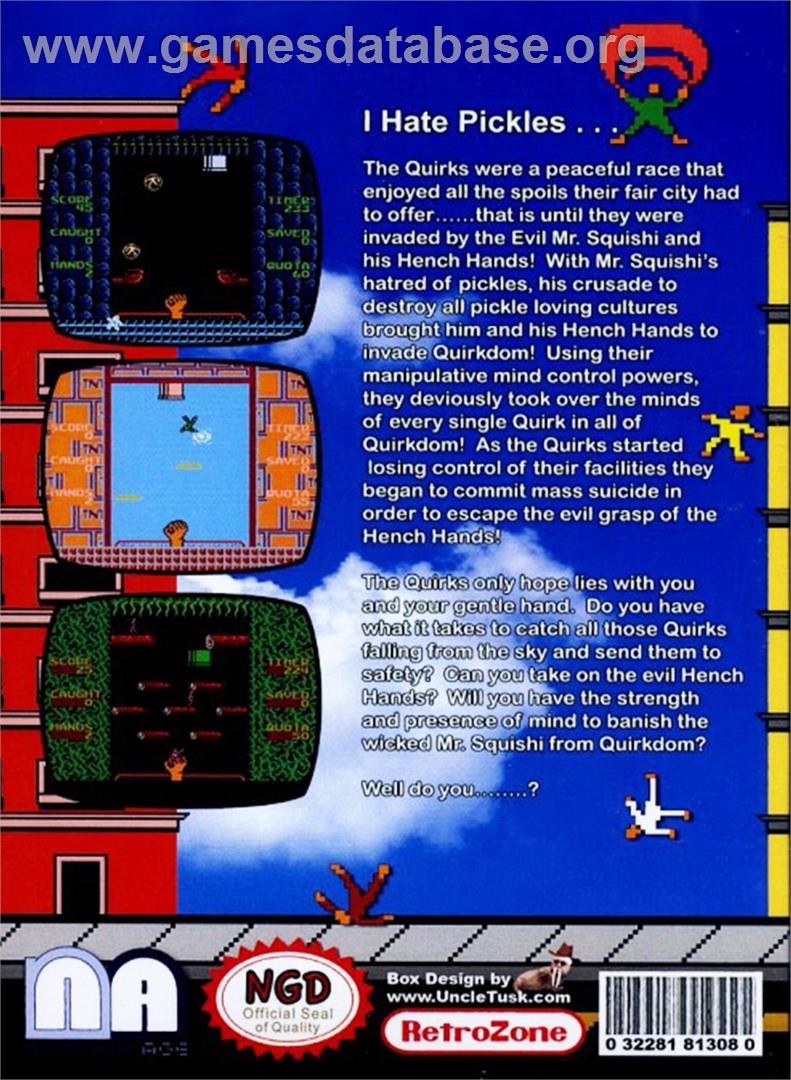 Free Fall - Nintendo NES - Artwork - Box Back