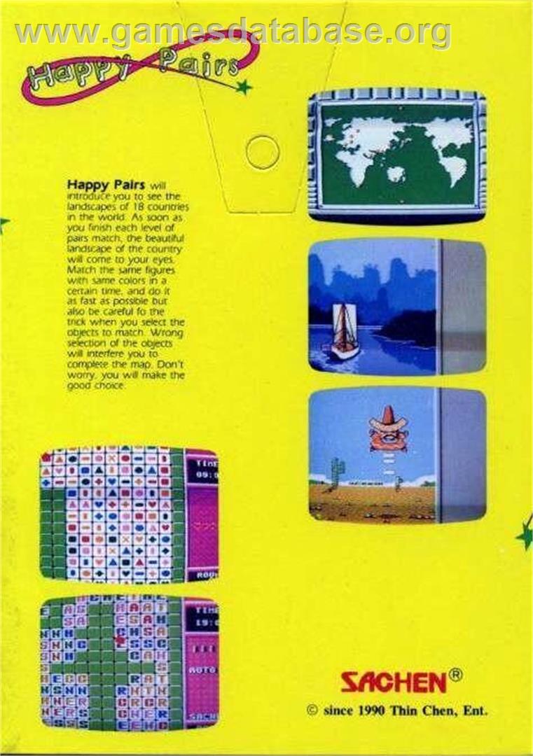 Happy Pairs - Nintendo NES - Artwork - Box Back