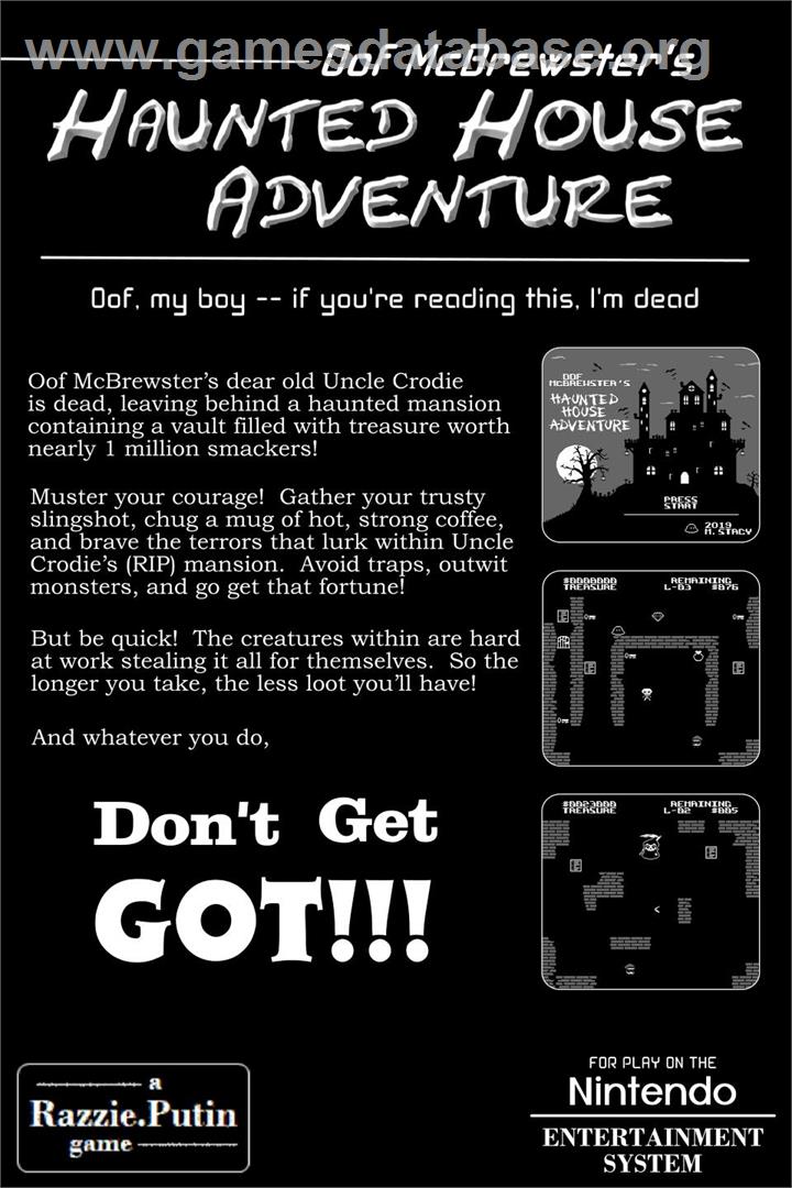Haunted House - Nintendo NES - Artwork - Box Back