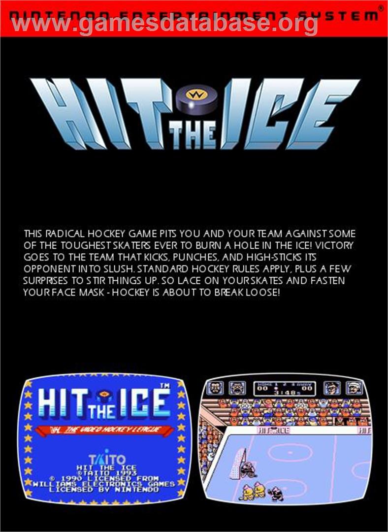 Hit the Ice - The Video Hockey League - Nintendo NES - Artwork - Box Back