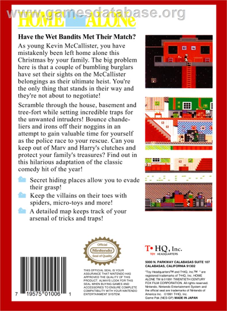 Home Alone - Nintendo NES - Artwork - Box Back