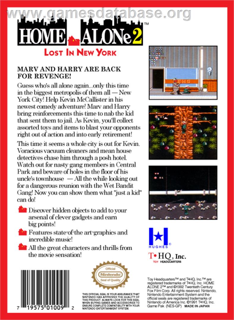 Home Alone 2: Lost in New York - Nintendo NES - Artwork - Box Back