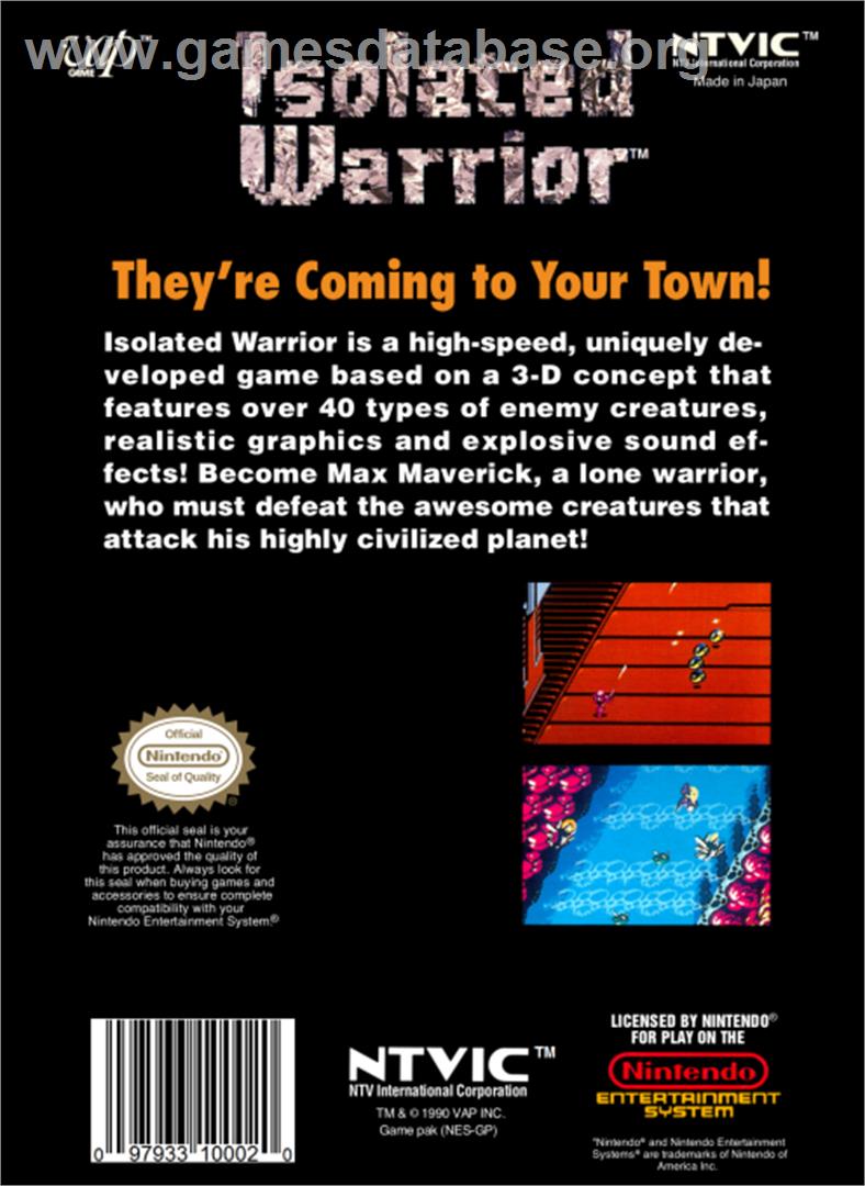 Isolated Warrior - Nintendo NES - Artwork - Box Back