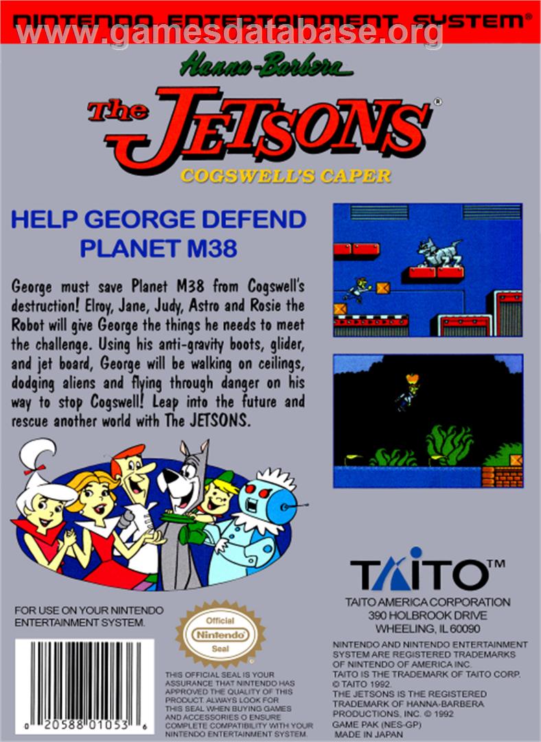 Jetsons: Cogswell's Caper - Nintendo NES - Artwork - Box Back