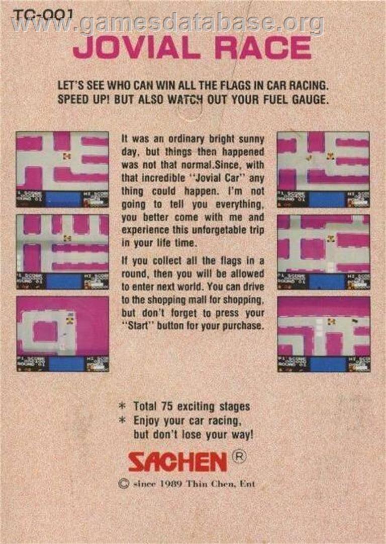 Jovial Race - Nintendo NES - Artwork - Box Back