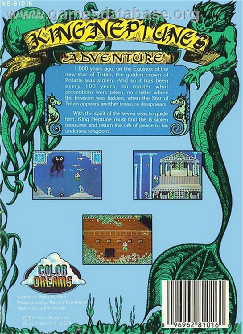 King Neptune's Adventure - Nintendo NES - Artwork - Box Back