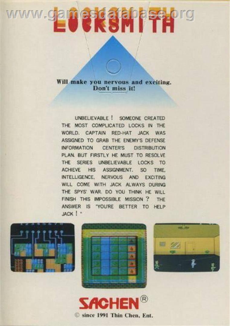 Locksmith - Nintendo NES - Artwork - Box Back