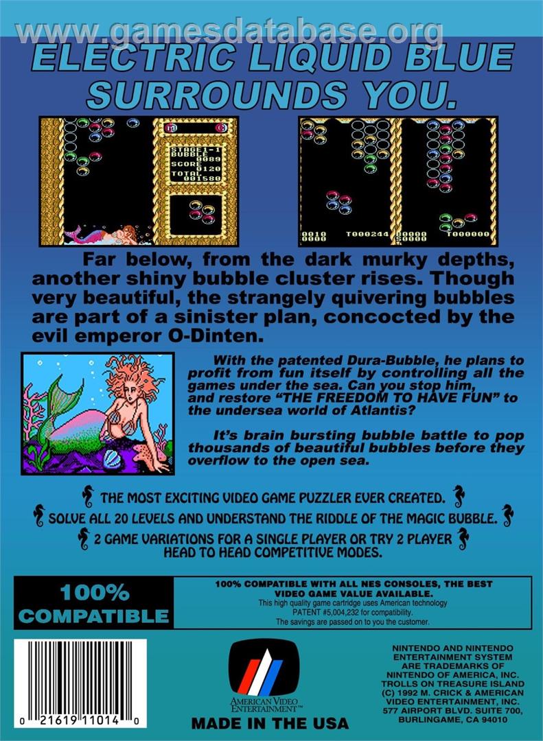 Mermaids Of Atlantis - The Riddle Of The Magic Bubble - Nintendo NES - Artwork - Box Back