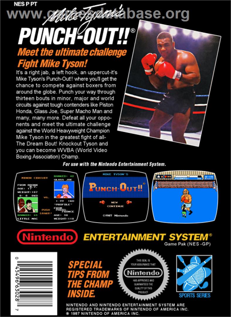 Mike Tyson's Punch-Out!! - Nintendo NES - Artwork - Box Back
