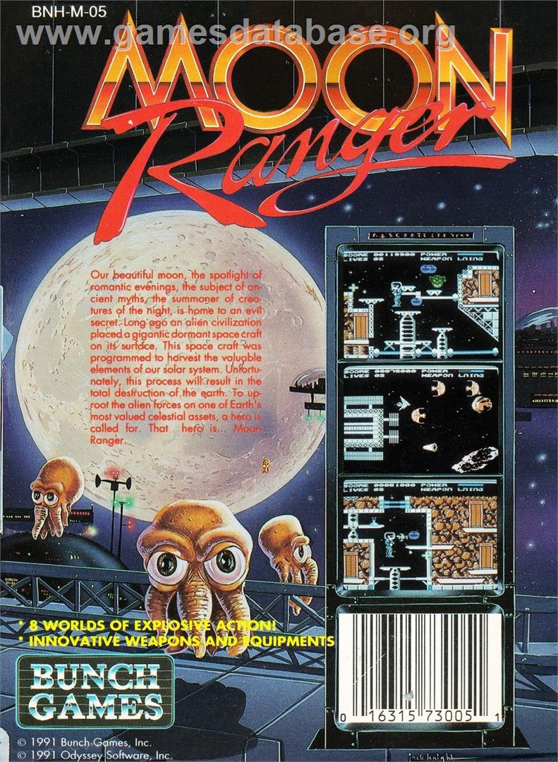 Moon Ranger - Nintendo NES - Artwork - Box Back