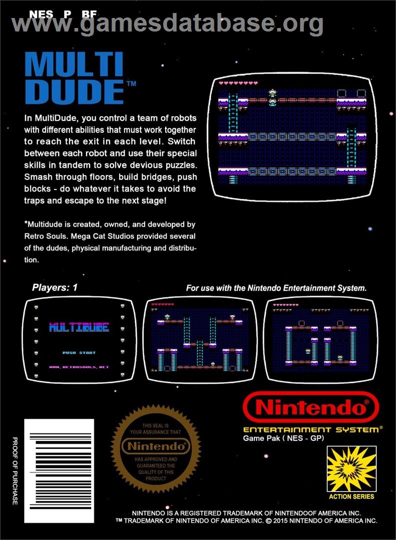 Multidude - Nintendo NES - Artwork - Box Back