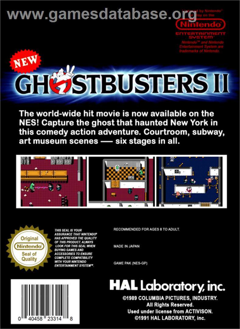 New Ghostbusters 2 - Nintendo NES - Artwork - Box Back