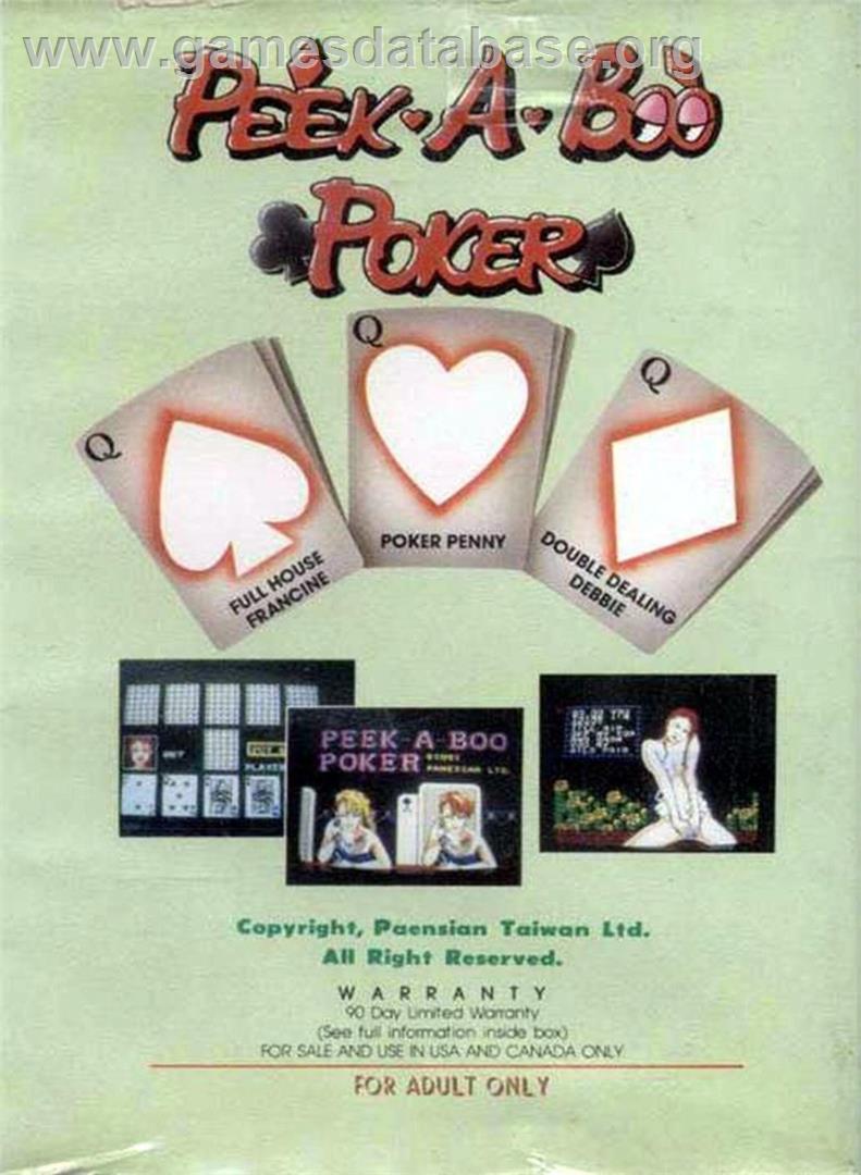 Peek-A-Boo Poker - Nintendo NES - Artwork - Box Back