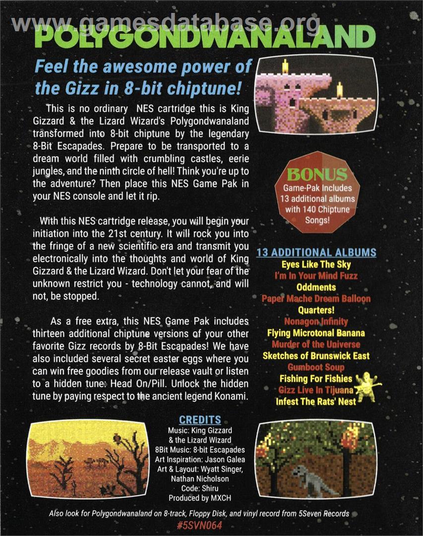Polygondwanaland - 2nd Edition - Nintendo NES - Artwork - Box Back