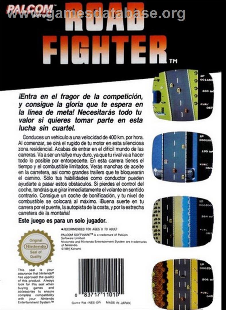 Road Fighter - Nintendo NES - Artwork - Box Back
