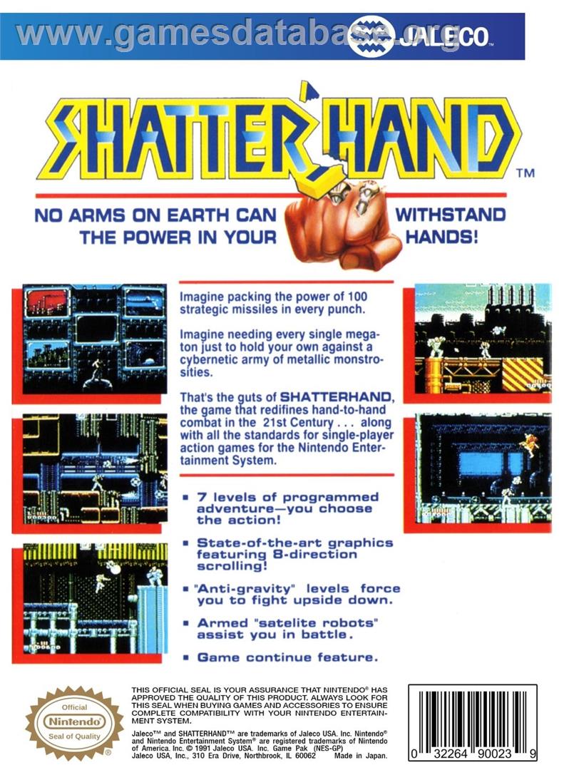 Shatterhand - Nintendo NES - Artwork - Box Back