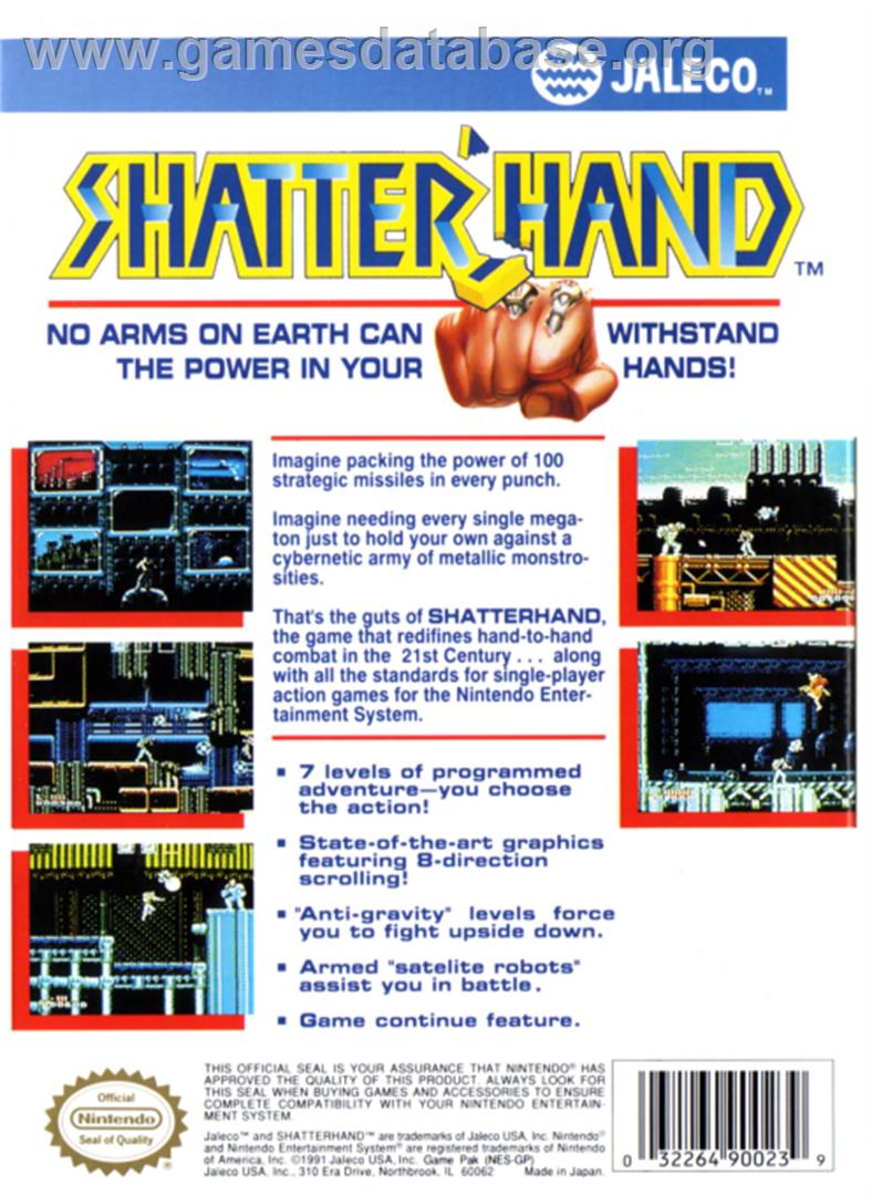 Shatterhand - Nintendo NES - Artwork - Box Back