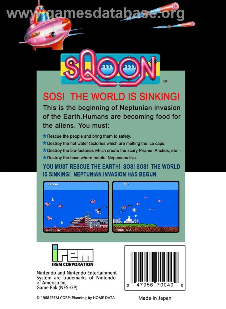 Sqoon - Nintendo NES - Artwork - Box Back