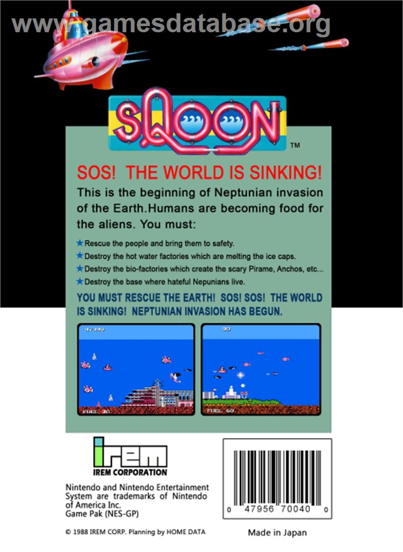 Sqoon - Nintendo NES - Artwork - Box Back