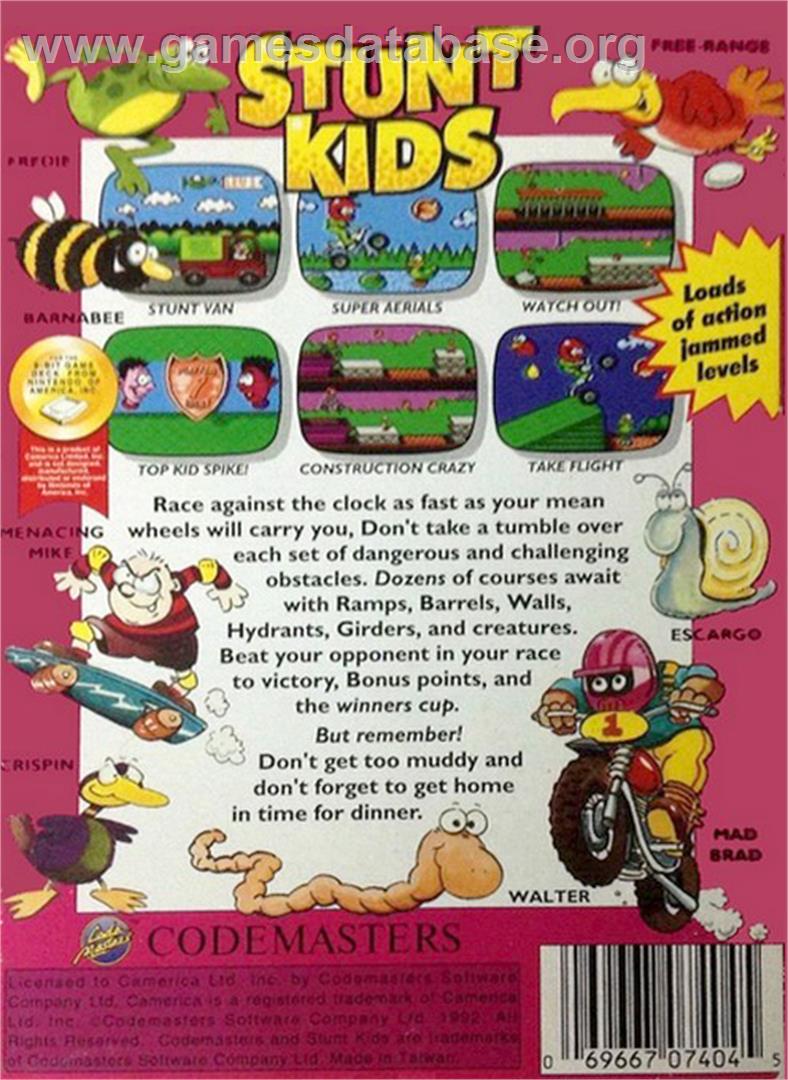 Stunt Kids - Nintendo NES - Artwork - Box Back