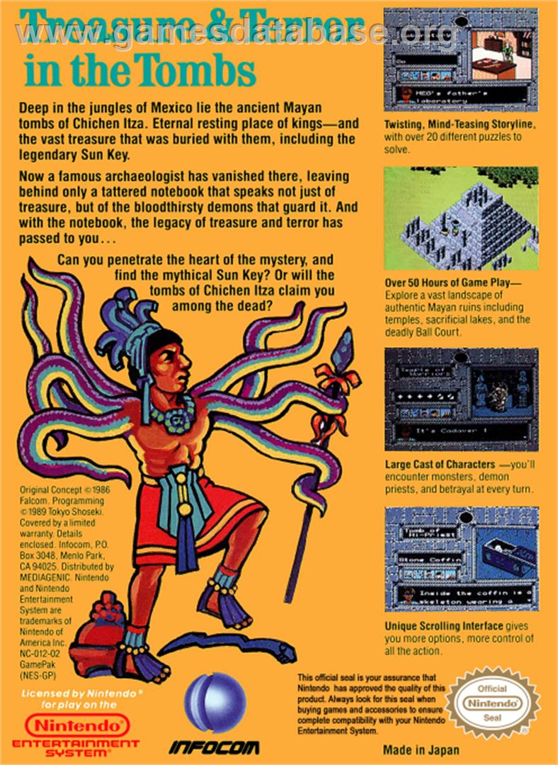 Tombs & Treasure - Nintendo NES - Artwork - Box Back