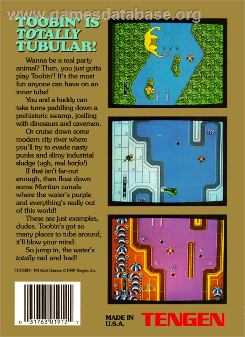 Toobin' - Nintendo NES - Artwork - Box Back