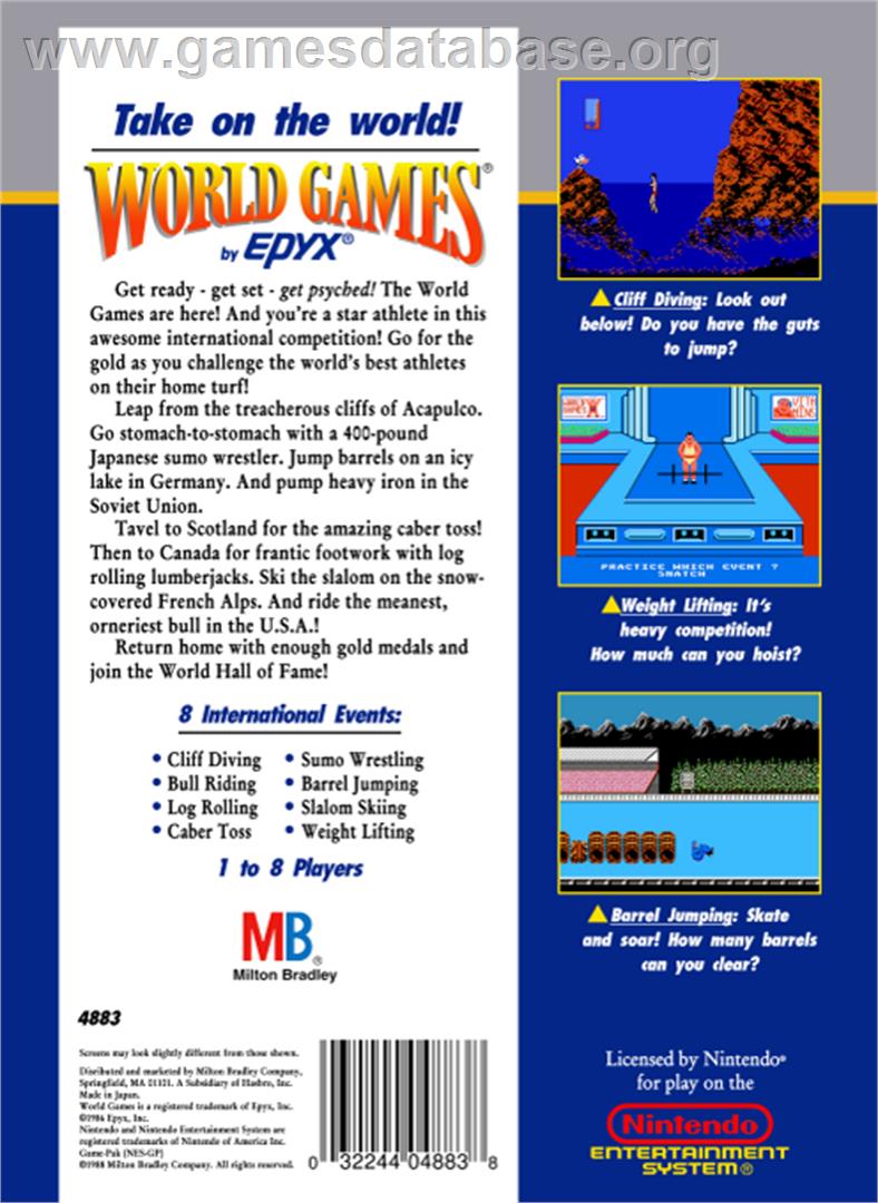 World Games - Nintendo NES - Artwork - Box Back