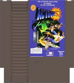 Cartridge artwork for Action 52 on the Nintendo NES.