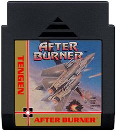 Cartridge artwork for After Burner on the Nintendo NES.