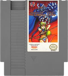 Cartridge artwork for Arkista's Ring on the Nintendo NES.