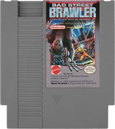 Cartridge artwork for Bad Street Brawler on the Nintendo NES.