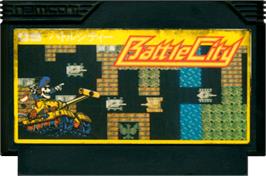 Cartridge artwork for Battle City on the Nintendo NES.