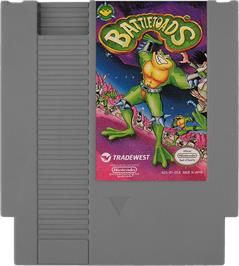Cartridge artwork for Battle Toads on the Nintendo NES.
