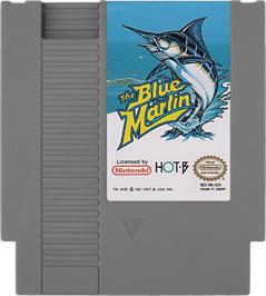 Cartridge artwork for Blue Marlin on the Nintendo NES.