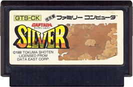 Cartridge artwork for Captain Silver on the Nintendo NES.