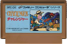 Cartridge artwork for Challenger on the Nintendo NES.