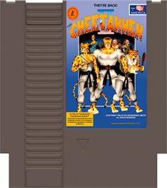 Cartridge artwork for CheetahMen 2 on the Nintendo NES.