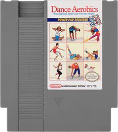 Cartridge artwork for Dance Aerobics on the Nintendo NES.
