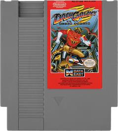 Cartridge artwork for Dash Galaxy in the Alien Asylum on the Nintendo NES.