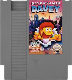 Cartridge artwork for Day Dreamin' Davey on the Nintendo NES.
