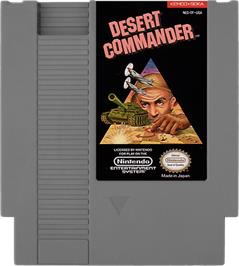 Cartridge artwork for Desert Commander on the Nintendo NES.