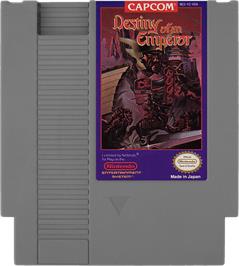 Cartridge artwork for Destiny of an Emperor on the Nintendo NES.