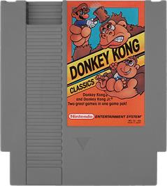 Cartridge artwork for Donkey Kong Classics on the Nintendo NES.