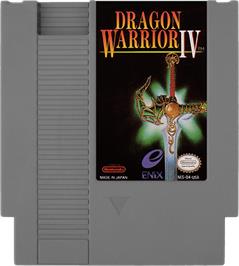 Cartridge artwork for Dragon Warrior 4 on the Nintendo NES.