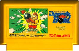 Cartridge artwork for Dynamite Bowl on the Nintendo NES.