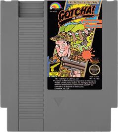 Cartridge artwork for Gotcha! The Sport on the Nintendo NES.