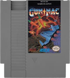 Cartridge artwork for Gun-Nac on the Nintendo NES.