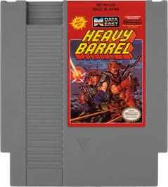 Cartridge artwork for Heavy Barrel on the Nintendo NES.