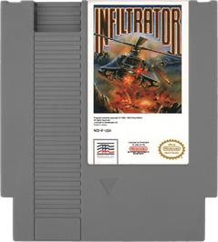 Cartridge artwork for Infiltrator 2 on the Nintendo NES.